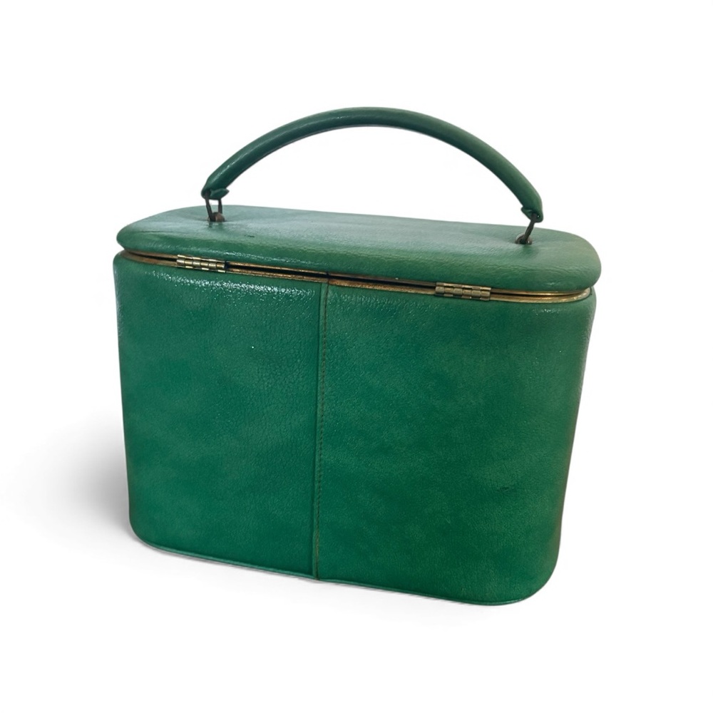 Celebrity NY Cosmetic‎ Overnight Train Suitcase Green, Vintage 1960s - Picture 2 of 9